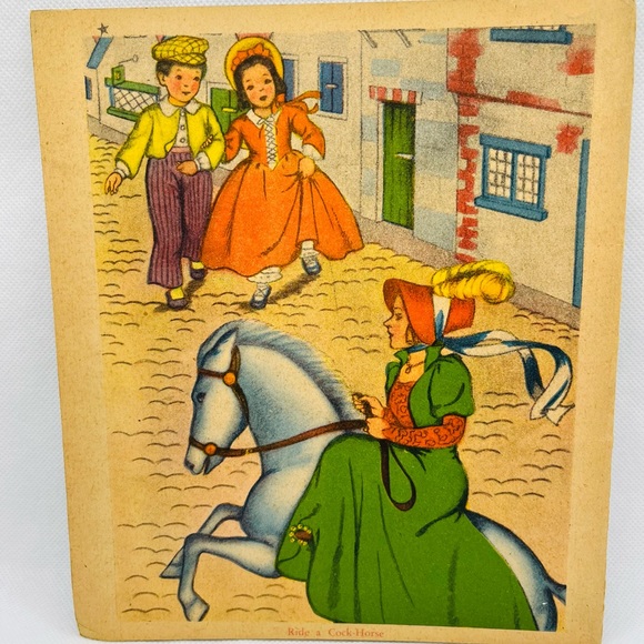 Tom, Tom The Piper’s Son And Other Mother Goose Rhymes Vintage 1943 Kids Book - Picture 2 of 7